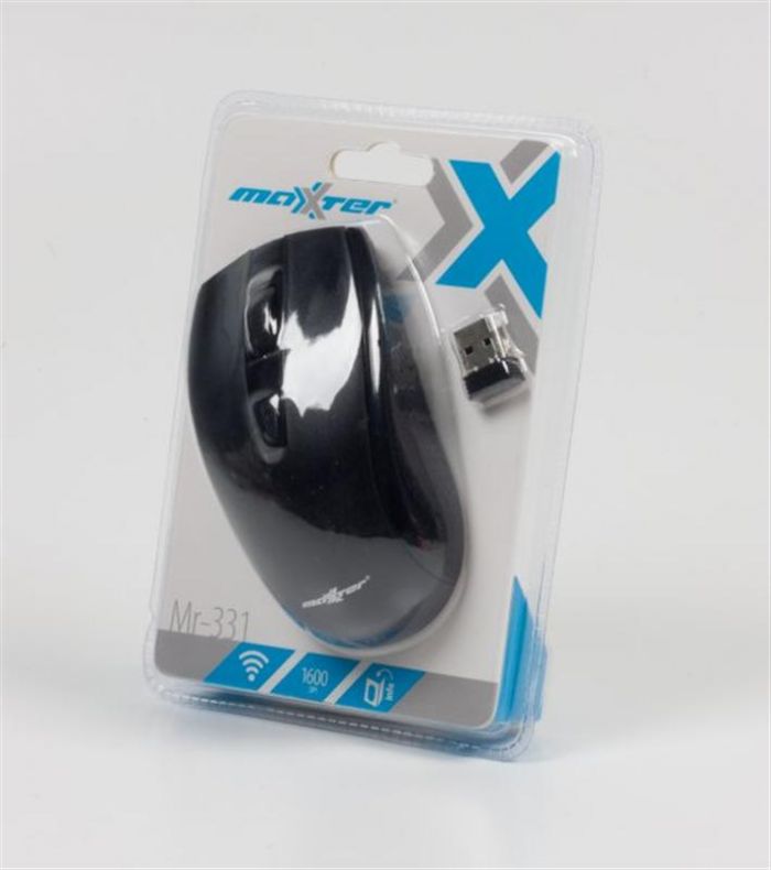 Мишка бездротова Maxxter Mr-331 Black USB