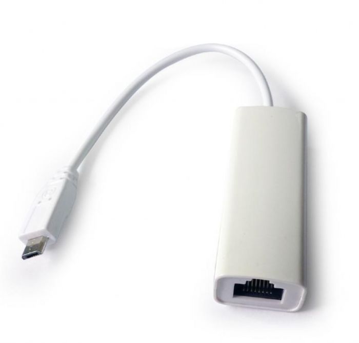 Адаптер Gembird micro USB - RJ45 (M/F) White (NIC-mU2-01)