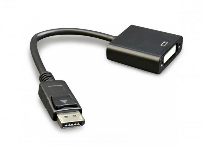 Адаптер-перехідник Cablexpert A-DPM-DVIF-002, DisplayPort-DVI, 0.1м, чорний