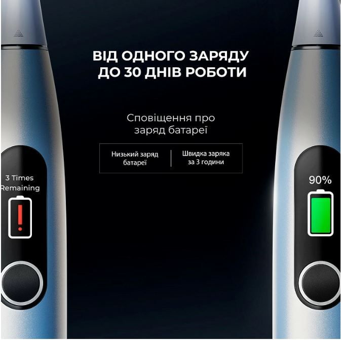 Розумна зубна електрощітка Oclean X Pro Digital Electric Toothbrush Glamour Silver (6970810552560)