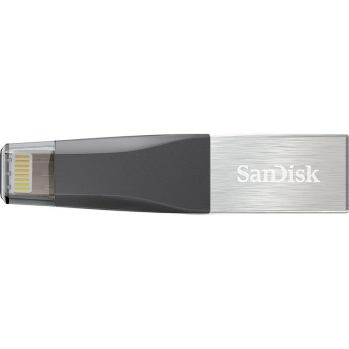 Флеш-накопичувач USB3.0 64GB Lightning SanDisk iXpand Mini Black/Silver (SDIX40N-064G-GN6NN)