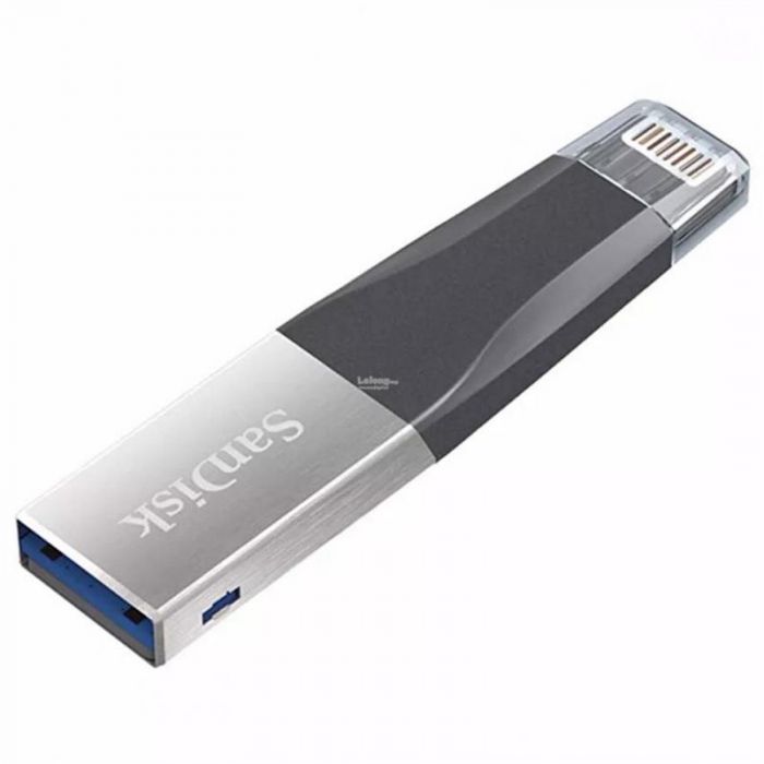 Флеш-накопичувач USB3.0 64GB Lightning SanDisk iXpand Mini Black/Silver (SDIX40N-064G-GN6NN)