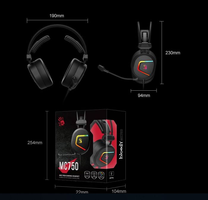 Гарнітура Bloody MC750 Black