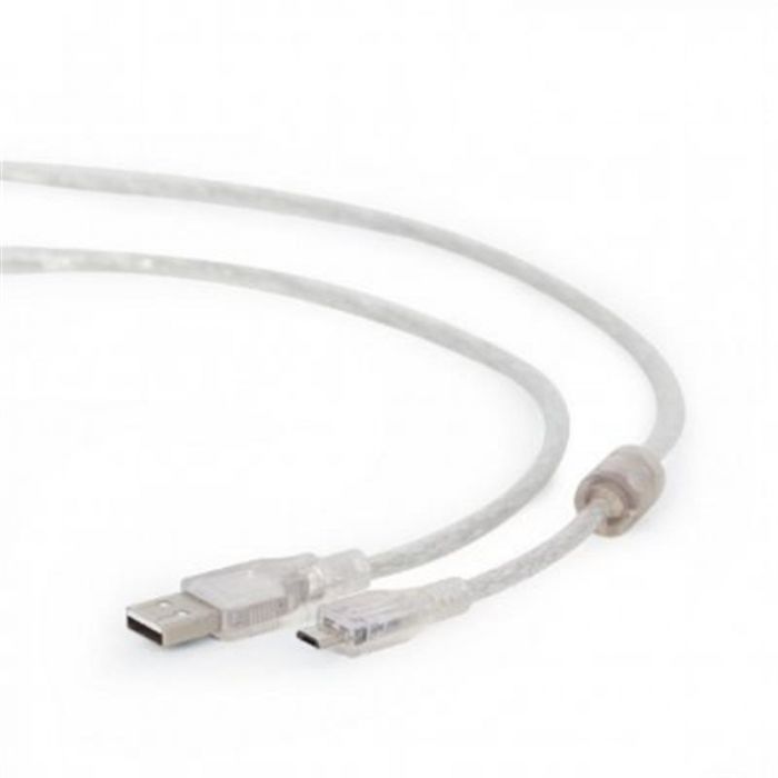 Кабель Cablexpert USB - micro USB V 2.0 (M/M), 1.8 м, прозорий (CCP-mUSB2-AMBM-6-TR)