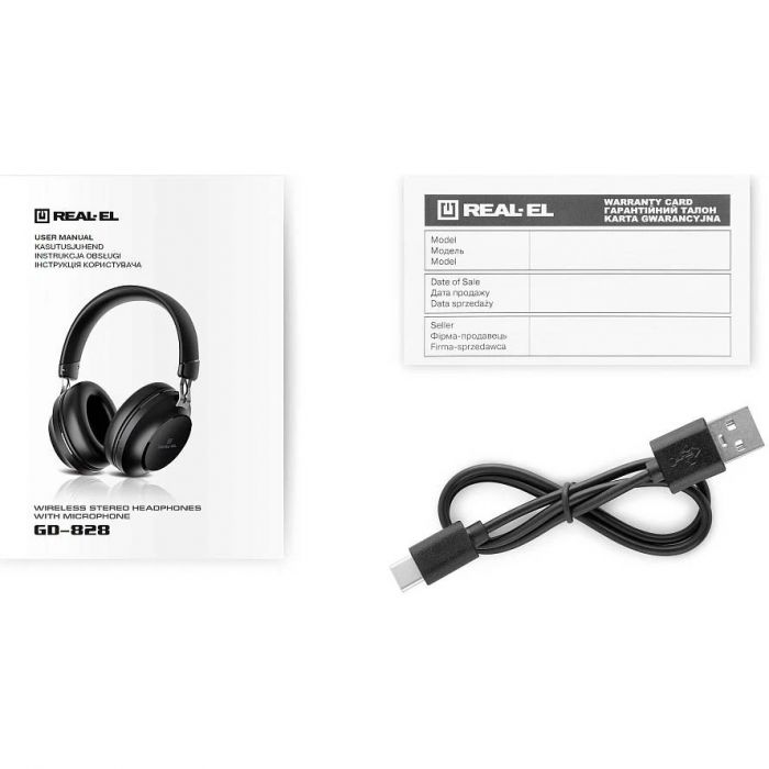 Bluetooth-гарнітура REAL-EL GD-828 Black