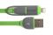 Кабель PowerPlant Quick Charge Flat USB2.0-MicroUSB-Lightning, 2м Green (CA910502)