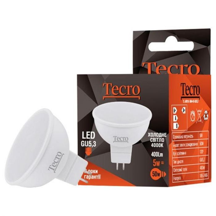 Лампа світлодіодна Tecro TL-MR16-5W-4K-GU5.3