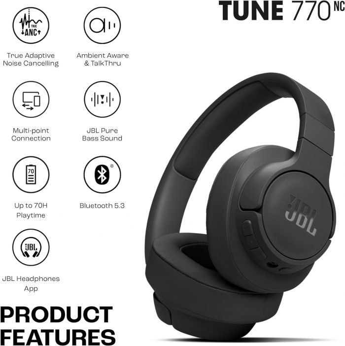 Bluetooth-гарнітура JBL T770 NC Black (JBLT770NCBLK)