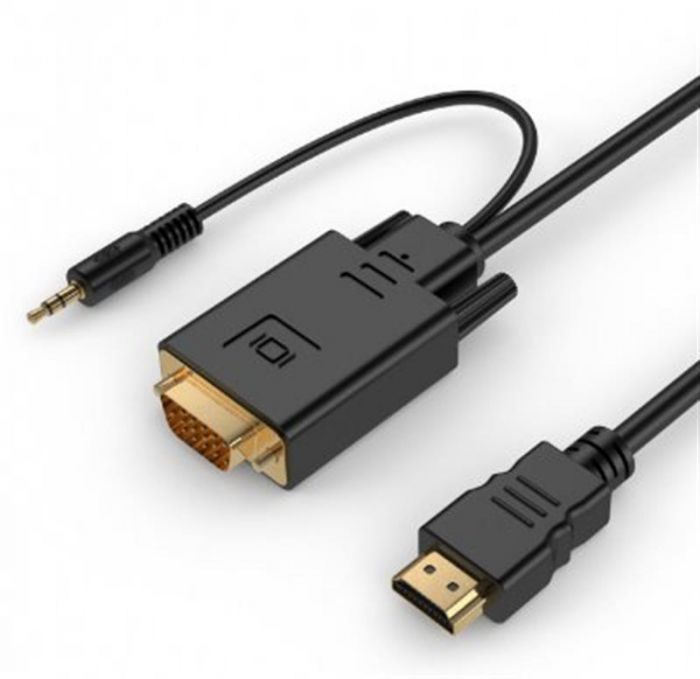 Кабель Cablexpert HDMI - VGA+3.5 мм, M/M, 3 м, чорний (A-HDMI-VGA-03-10) пакет