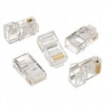 Конектор RJ 45 Cablexpert (LC-8P8C-001/100) 8P8C, із позолоченими контактами (100 шт/уп) Конектор RJ 45 Cablexpert (LC-8P8C-001/100) 8P8C, із позолоченими контактами (100 шт/уп)