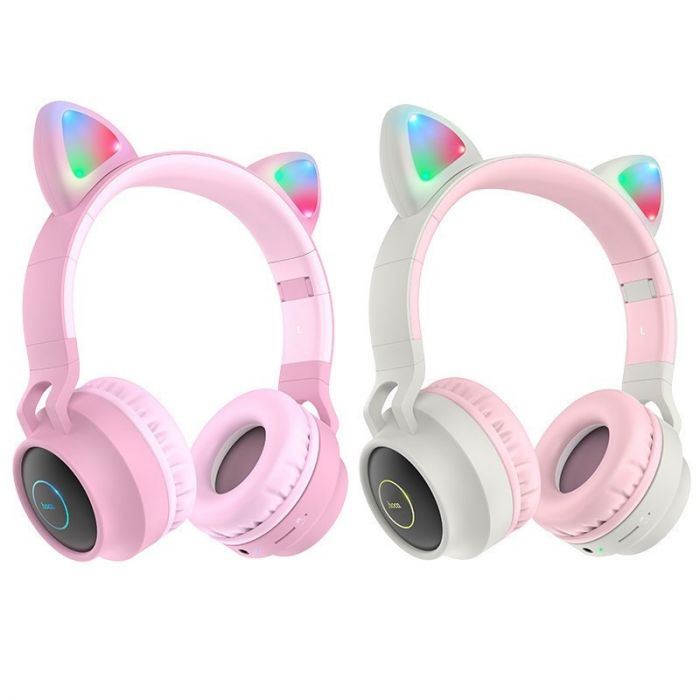 Bluetooth-гарнітура Hoco W27 Cat Ear Pink (W27P)