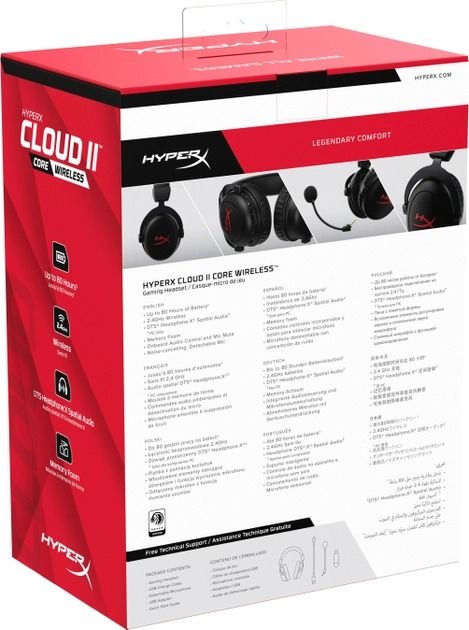 Bluetooth-гарнітура HyperX Cloud II Core Wireless Black (6Y2G8AA)