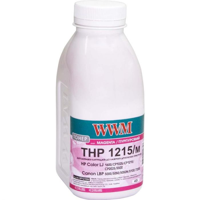 Тонер WWM (HP1215M) HP CLJ CP1215/CP1515/CM1312 Magenta 40г