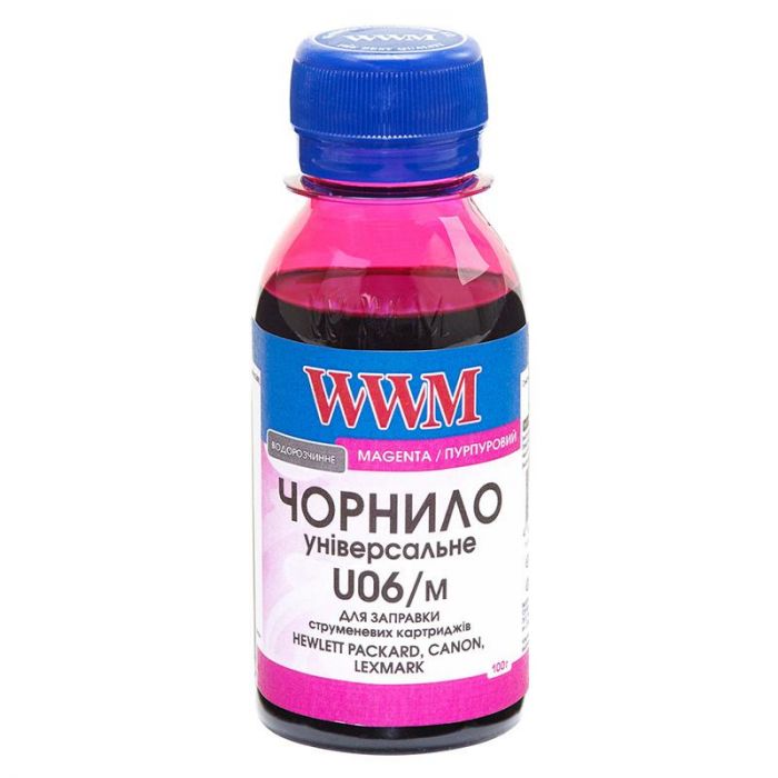 Чорнило WWM Canon/HP/Lexmark Universal Magenta (U06/M-2) 100г