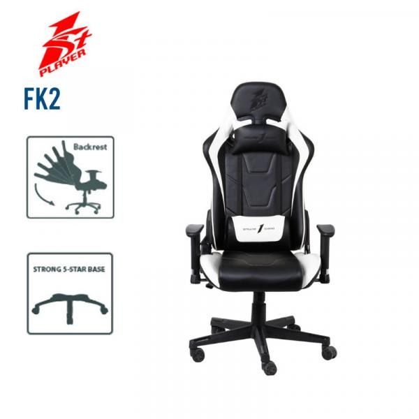 Крісло для геймерів 1stPlayer FK2 Black-White