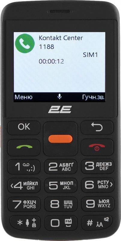 Мобiльний телефон 2E T180 Max Dual Sim Black (688130251051)