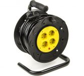 Фільтр живлення PowerPlant (PPRA10M40S4L) 4 розетки, 40 м, чорний, на котушці