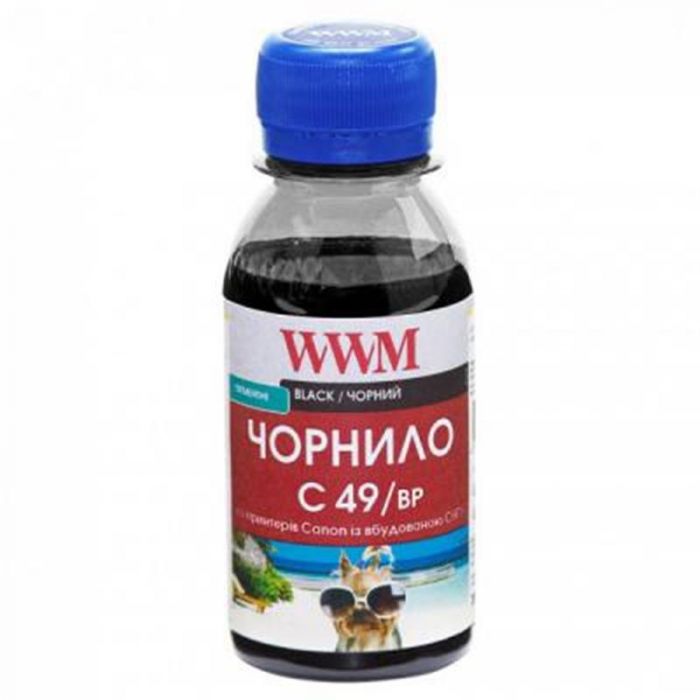 Чорнило WWM Canon Pixma G1400/2400/3400 (Black Pigment) (C49/BP-2) 100г