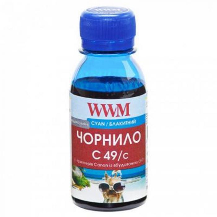 Чорнило WWM Canon Pixma G1400/2400/3400 (Cyan) (C49/C-2) 100г