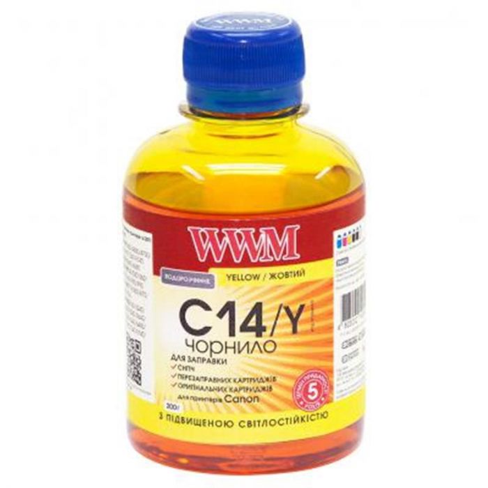 Чорнило WWM Canon CLI-451/CLI-470Y Yellow (C14/Y) 200г