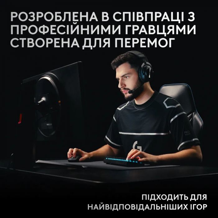 Клавiатура бездротова Logitech G PRO X 60 TKL GX Optical Black Tactile (920-011911)