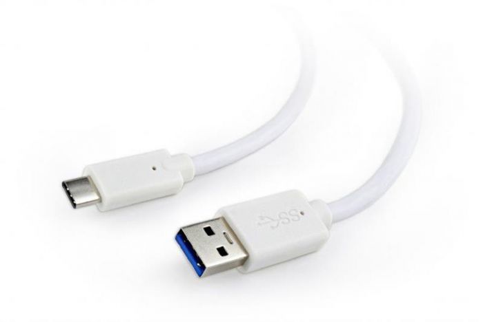 Кабель Cablexpert (CCP-USB3-AMCM-W-0.1M) USB3.0 - USB Type-C, 0.1 м, преміум, білий