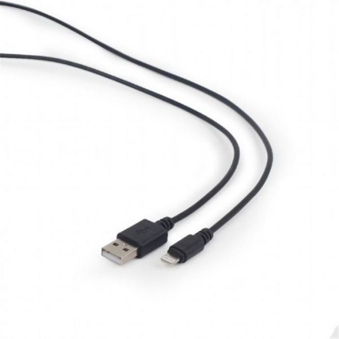 Кабель Cablexpert (CC-USB2-AMLM-0.1M), USB2.0 BM - Lightning, 0.1м, чорний