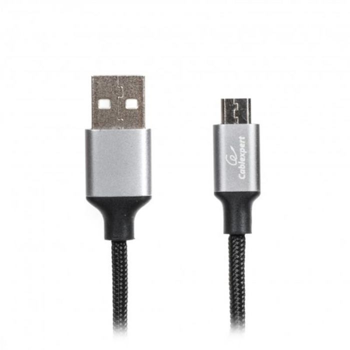 Кабель Cablexpert (CCPB-M-USB-09BK) USB 2.0 A - microUSB, премиум, 1м, чорний