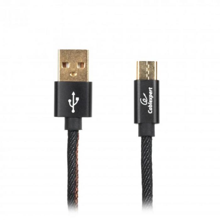 Кабель Cablexpert (CCPB-C-USB-04BK) USB2.0-USB-C преміум, 1м, чорний