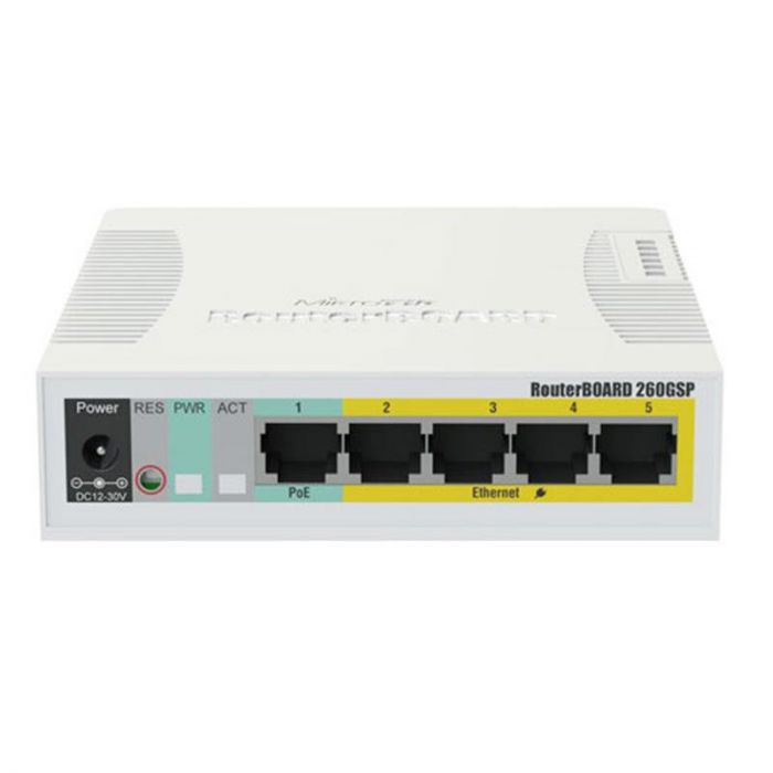 Комутатор MikroTik CSS106-1G-4P-1S (RB260GSP)