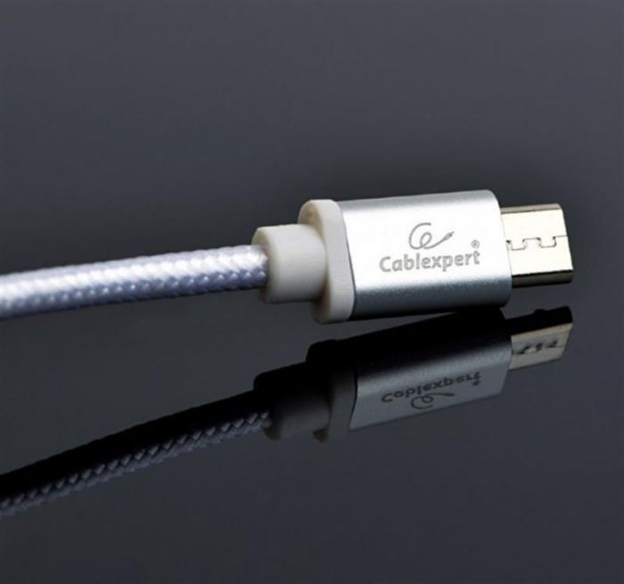 Кабель Cablexpert (CCB-mUSB2B-AMBM-6-S) USB 2.0 - Micro B, 1.8м, серебристий