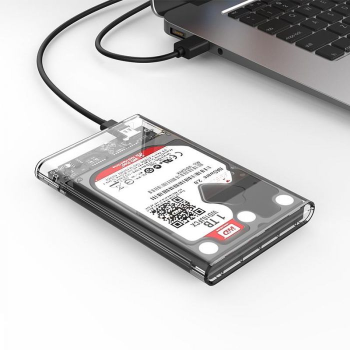 Зовнішня кишеня Orico SATA HDD/SSD 2.5", USB3.1 Gen 1 Type-C, Transparent (2139C3-CR-PRO)