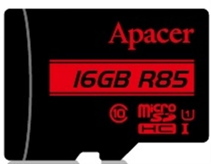 Карта пам`ятi MicroSDHC 16GB UHS-I Class 10 Apacer + SD adapter (AP16GMCSH10U5-R)