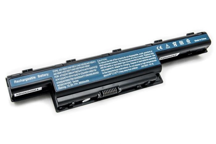 АКБ PowerPlant для ноутбука Acer Aspire 4551 (AS10D41, AC 4741, 3S2P) 10.8V 6600mAh (NB00000064)