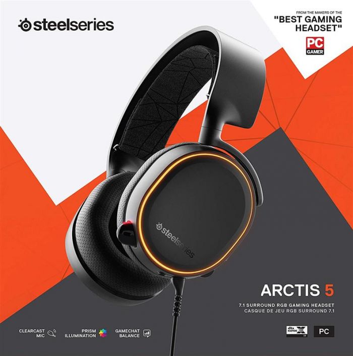 Гарнітура SteelSeries Arctis 5 2019 Edition Black (61504)