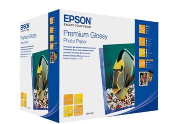 Фотопапiр EPSON Premium Glossy Photo Paper глянсовий 255г/м2 13x18см 500арк. (C13S042199)