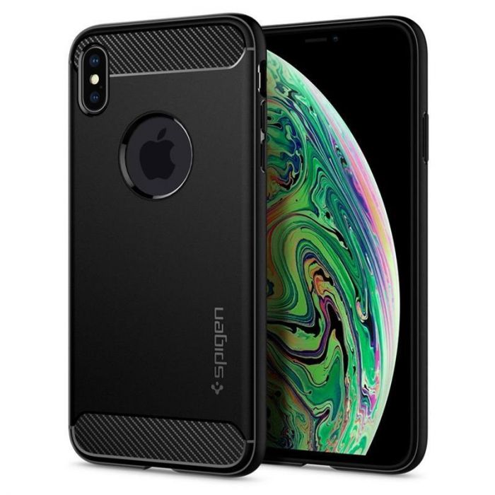 Чохол-накладка Spigen Rugged Armor для Apple iPhone XS Max Matte Black (065CS25125)