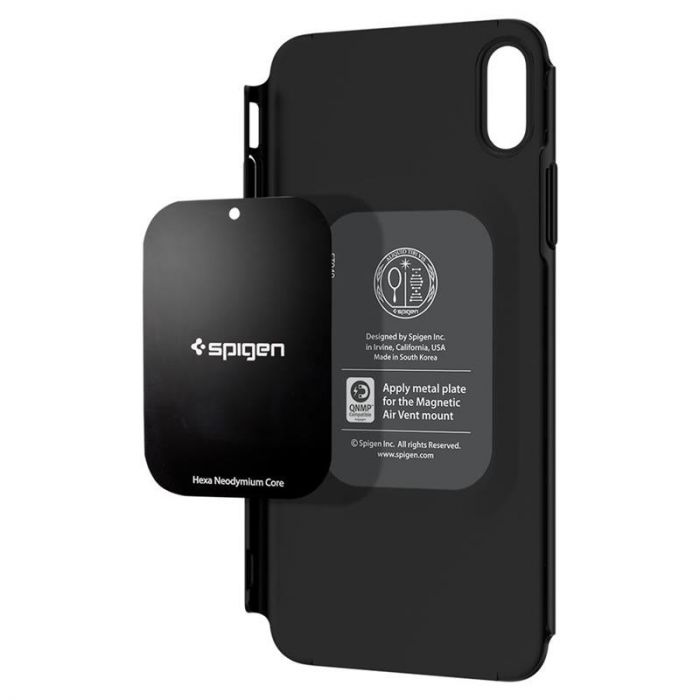 Чохол-накладка Spigen Thin Fit 360 для Apple iPhone XS Max Black (065CS24846) + скло