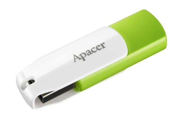 Флеш-накопичувач USB 16GB Apacer AH335 White/Green (AP16GAH335G-1)