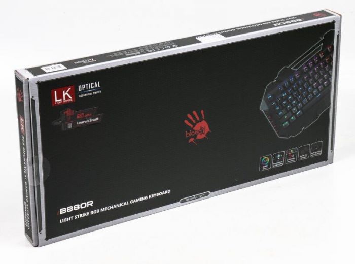 Клавіатура A4Tech B880R Bloody Red Switches Ukr Black USB