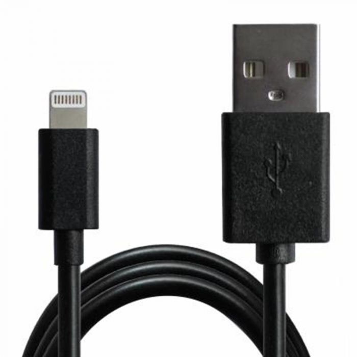 Мережевий зарядний пристрій Grand-X (1xUSB 1A) Black (CH765LTB) + кабель Lightning