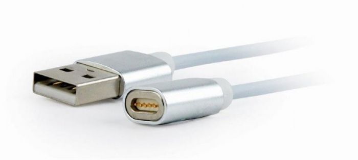 Кабель Cablexpert (CC-USB2-AMLM31-1M), USB 2.0 - Lightning/Micro/USB-C USB, 1м, сріблястий