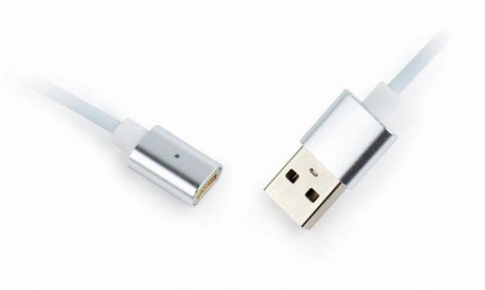 Кабель Cablexpert (CC-USB2-AMLM31-1M), USB 2.0 - Lightning/Micro/USB-C USB, 1м, сріблястий