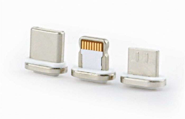 Кабель Cablexpert (CC-USB2-AMLM31-1M), USB 2.0 - Lightning/Micro/USB-C USB, 1м, сріблястий