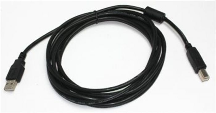 Кабель Cablexpert USB - USB Type-B V 2.0 (M/M), 1.8 м, феритовий фільтр, чорний (CCF-USB2-AMBM-6)