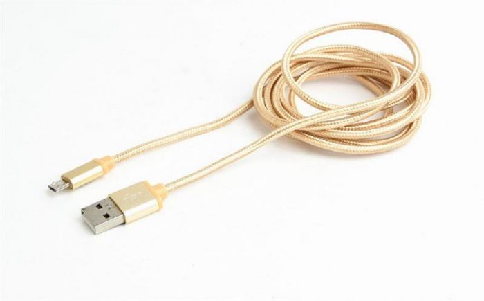 Кабель Cablexpert (CCB-mUSB2B-AMBM-6-G) USB2.0 A - Micro USB B, 1.8м, золотистий