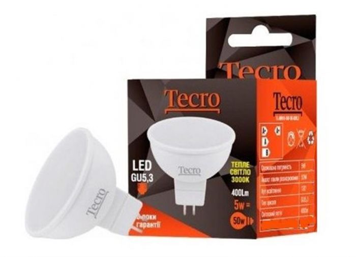 Лампа LED Tecro TL-MR16-5W-3K-GU5.3 5W 3000K GU5.3