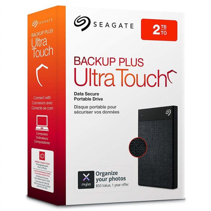 Зовнішній жорсткий диск 2.5" USB 2.0TB Seagate Backup Plus Ultra Touch Black (STHH2000400)