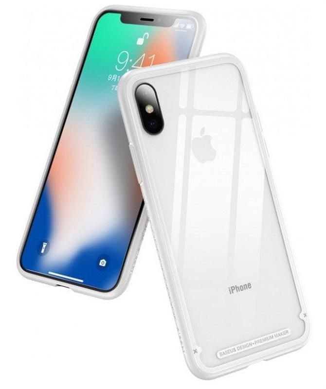 Чохол-накладка Baseus See-through Glass для Apple iPhone X White (WIAPIPHX-YS02)