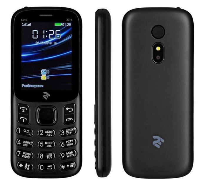 Мобiльний телефон 2E E240 2019 Dual Sim Black (680576169990)